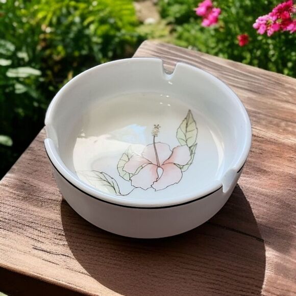 Pillivuyt Floral Ashtray Incense Burner Brush Holder Trinkets Porcelain France. - Picture 13 of 16